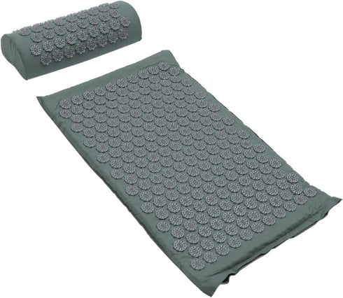 Set, Veemoon Shiatsu Acupressure Massage Mat and Pillow Non-Slip Relief Cushion with Portable Carrying Bag for Back