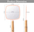 YEAKE Hand Held Mirror with Handle, Small Cute Wood Mirror for Shaving, Portable Travel Vanity (Square, Pink, 1Pack)