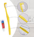 Disposable Toothbrush Set Pack of 150, Yellow Hollow Individually Wrapped Manual Travel Toothbrush Kit for Adults,