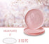 SILVER SPOONS Pink Plastic Appetizer Plates, 10 PC Heavy Duty Disposable Dinner Set, 9” Fine China Look