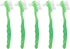 5pcs Denture Brush Set - Brushes Double Bristle Head for Denture Care (Green)