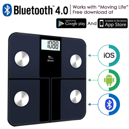 himaly USB Rechargeable Bathroom Scale - Digital Weight Scale Bluetooth for Accurate BMI and Body Fat Monitor
