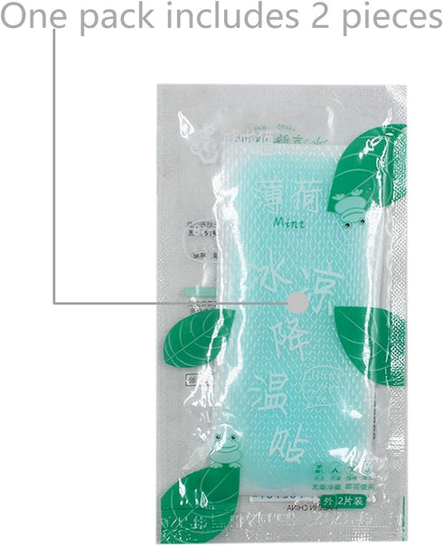 40 Pcs Fever Cooling Gel Patches, Cooling Forehead Strips for Headache, Toothache Pain Relief, Blue