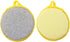 1pcs Durable Scrub Scouring Sponge, Microfiber Round Dish Washing Scrubber for Cleaning Dishes & Pots, Random Color