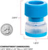 EZY DOSE Crushes Pills, Vitamins, Tablets, Storage Compartment, Removable Drinking Cup, Portable Design, Designed for Travel, Blue, BPA Free