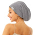 Sleep Beanie Cap Lined Silky Satin Bonnet, Adjustable Soft Slouchy Hats for Women and Girls Frizzy Hair Cover (Light