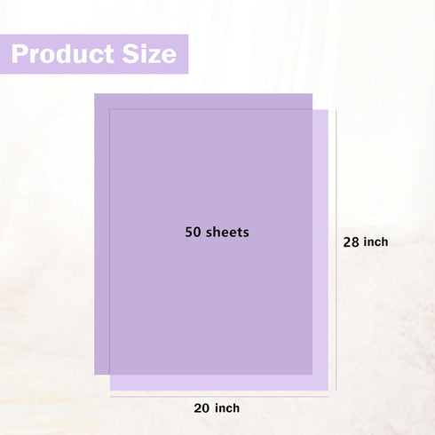 50 Sheets 20"X28" Full Size Lavender Purple Tissue Paper Bulk for Gift Bags Gift Wrapping Weddings Birthday Showers Arts Craft Party Decoration by Bobobag