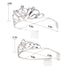 Pack of 2 Exquisite Rhinestone Tiara Crown Headband Comb Pin Wedding Birthday Tiaras