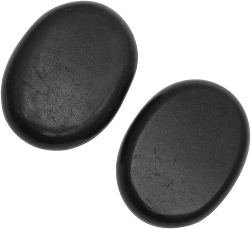 Essential Oil Set with 2pcs Hot Massage Stones, 8 * 6cm Flat Side for SPA