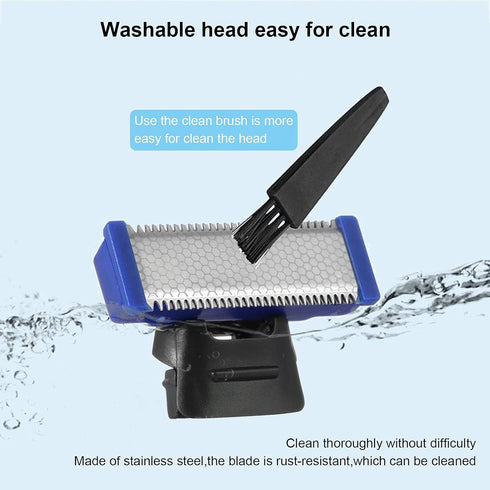 LINMEI Shaver Charging Cable and Replacement Heads, Compatible with Microtouch Solo Mens Shaver (4 Blades & 1 USB Cable)