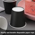 50 Count 3 oz Black Paper Cups, Disposable Bathroom Cups for Mouthwash, Espresso, Party, Picnic, Travel, and Snack
