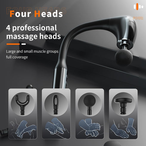 Suzii Massage Gun Upgraded Extension Handle for Deep Massage of the Back to Relieve Deep Tissue Pain in the Muscles