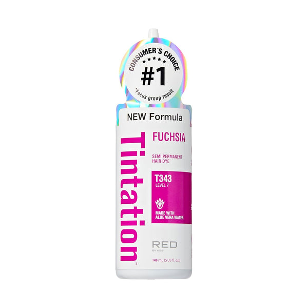 Red by Kiss Tintation Semi-Permanent Hair Color - Fuchsia, Aloe Vera, 5 Fl Oz