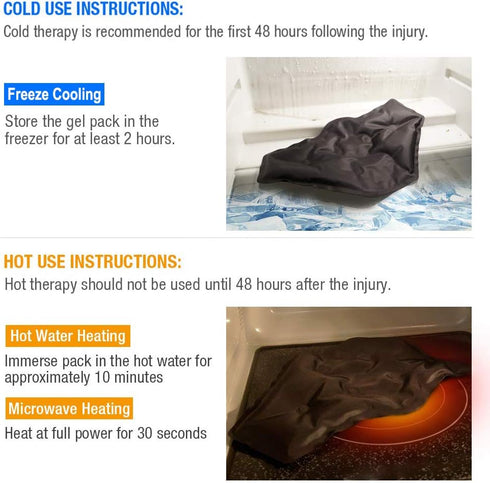 Foot Ankle Ice Pack Wrap - Reusable Gel Cold Pack for Foot Pain Relief (2 Gel Ice Packs)