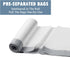 Small Trash Bags, 4 Gallon, 57 Count, Drawstring Liners, Pre-separated Unscented White Bathroom Trash Bags