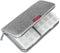 LeanTravel Pill Case Organizer for Travel with Passport Wallet, Grey, Extra Large for 7 to 28 Day Travel