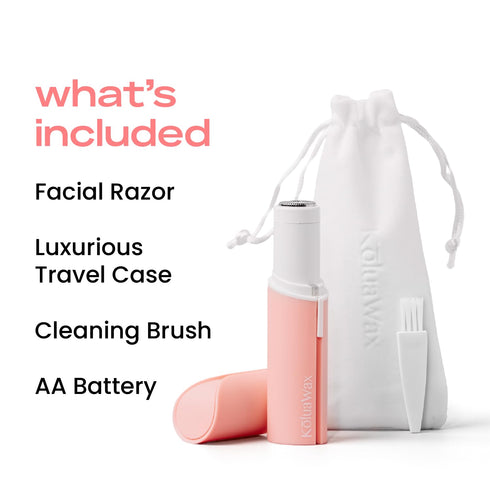 KoluaWax Face Razor for Women, Gentle Nick-Free Facial Hair Removal Tool with Stainless Steel Blades