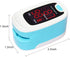 CONTEC CMS50M Fingertip Pulse Oximeter, Blood Oxygen Saturation Monitor with Lanyard in Blue and White