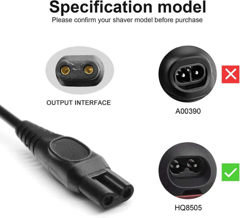 LinMei USB Charger Cord Fit for Philips Norelco QP2533 QP2520 QP2630 QP6510 QP6520 One Blade Trimmer HQ8505 HQ850 HQ840 Beard Shaver 5V USB Charging Cable by LinMei