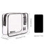 WANDF TSA Approved Toiletry Bag, 2 Packs Clear Makeup Cosmetic Pouch, Carry-On Airport Compliant Bag for Travel