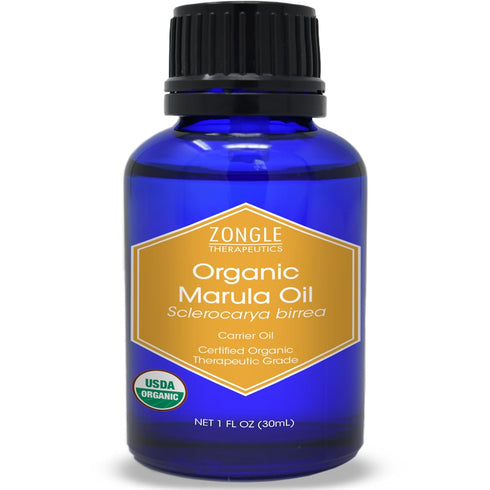 Zongle Therapeutics Organic Marula Oil – 100% Pure for Face & Hair, 1 OZ