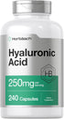 Horbaach Hyaluronic Acid Capsules | 250 mg | 240 Count | Non-GMO and Gluten Free