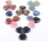 JIC Gem 20 pcs Mixed Crystal Heart Stones, Heart Shape Chakra Stones, 30mm Reiki Balancing Hand Carved