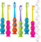 Kids Toothbrush 6 Pack - Soft Contoured Bristles, Child Sized Brush Heads (3-10 Years), Multi-Color Set