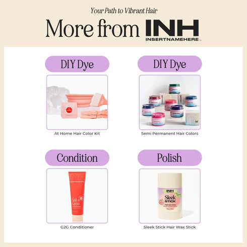 INH Semi Permanent Hair Color | Color Depositing Conditioner | Emerald Green Hair Dye, No Bleach & No Peroxide, 6oz