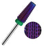 Lavinda 5 in 1 Nail Drill Bit, Coarse Grit Heavy Duty Carbide Tungsten for Fast Acrylic Gel Removal, 3/32" (Purple)