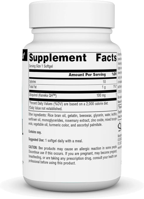 Source Naturals Ubiquinol CoQH 100mg, 30 Softgels