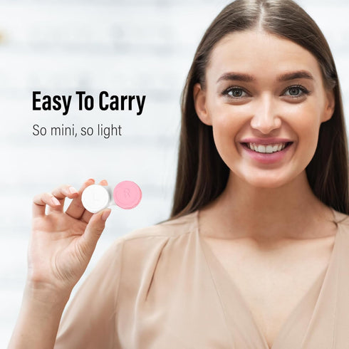 8 Pack Pink Contact Lens Cases,Outdoor Portable Mini Contact Lens Kit,Perfect for Travel & Everyday Use