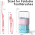 Trip(1Pack Toothbrush Travel Case Kit,Portable Folding Tooth Brush Holder and Toothpaste Cover Container with Mouthwash