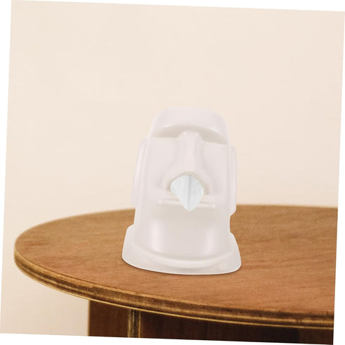 TOPPERFUN Creative Moai Stone Tissue Holder Stylish Tissue Box for Home Office and Car Decor Compact Design