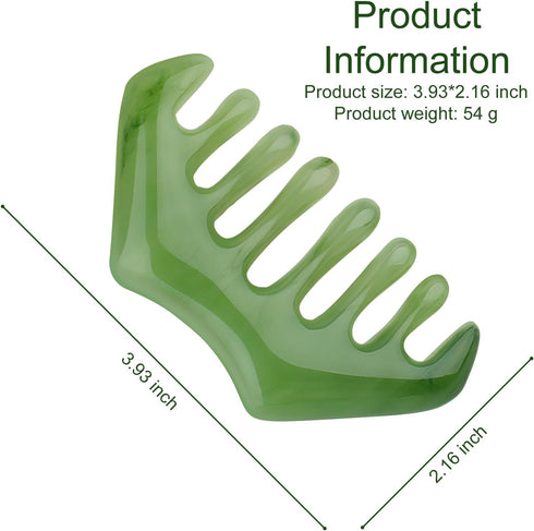 Jaasuee Multi-Functional Handheld Head Massage Tool, Massage Comb, Guasha Scraping Scalp Comb - Meridian Massager