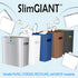 iTouchless SlimGiant 4.2 Gallon Narrow Space Trash Can and File Folder Organizer, 2-Packs, Toffee Brown