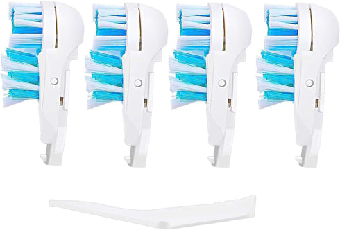 Sensitive Replacement Electric Toothbrush Heads (4 Count), Dual Clean Rotating Sets for Braun Oral B