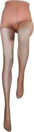 Truform Women's Sheer Compression Pantyhose, 8-15 mmHg, Shaping Tights, 20 Denier, Beige, Queen