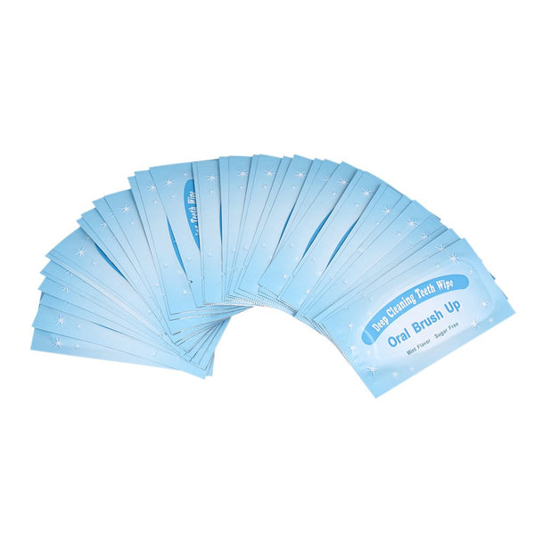 Mint-Flavored Oral Finger Wipes - Teeth Whitening Wipes, Oral Cleaning Wipe (100 Pcs)