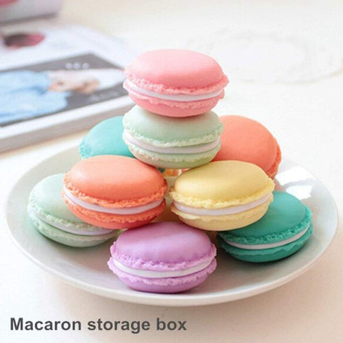 Coolrunner Mini Macaron Case, Cute Pill Box, Colorful Jewelry Storage Box, 8PCS Shape Storage Container