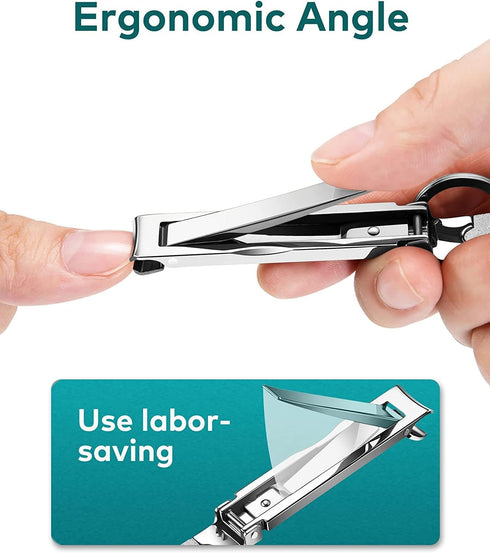 MR.GREEN Portable Nail Clippers, Medical Grade Stainless Steel Foldable Nail Cutter, Ultra Slim Travel Design