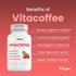 Vitacoffee Caffeine Pills - 60 Veggie Capsules - Coffee Fruit, Vitamin C, D, Zinc Gluconate - Energy, Memory, Focus,