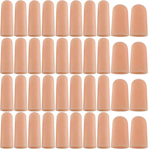 ANCIRS Gel Finger Support Protector Gloves - 40pcs Silicone Fingertips/Covers for Cracking, Eczema Skin