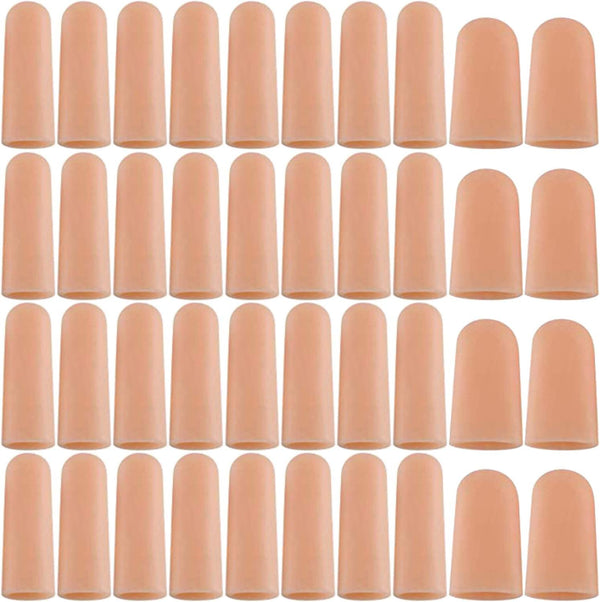 ANCIRS Gel Finger Support Protector Gloves - 40pcs Silicone Fingertips/Covers for Cracking, Eczema Skin