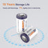 RAMWAY ER14250 3.6V Lithium Battery 1/2 AA Size 14250, 1200mAh High Capacity, Li-SOCL2 Lithium Batteries for Dog Collar Meter Sensor Movement Monitor/Home Security System/Alarm System