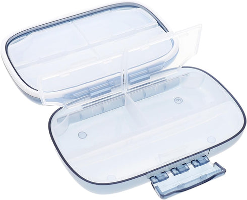 HAKIDZEL Portable Multi-Grid Weekly Pill Organizer Box Medicine Case Large Capacity Compartments Compact