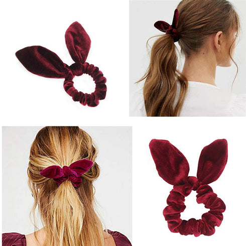 SUSULU Hair Scrunchies Velvet Scrunchy Elastic Hair Ties, Pack of 12pcs for Women Ponytail Accessories