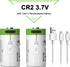 4 Pack CR2 Rechargeable 3.7V Lithium Batteries, 300mAh, USB Type C Fast Charge