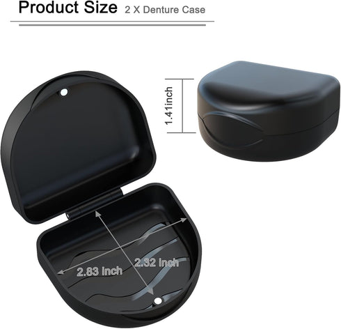 Retainer Case Denture Case: BVN Orthodontic Dental Case, Slim Braces Case, Mouth Guard Case, Denture Box, Teeth Aligner