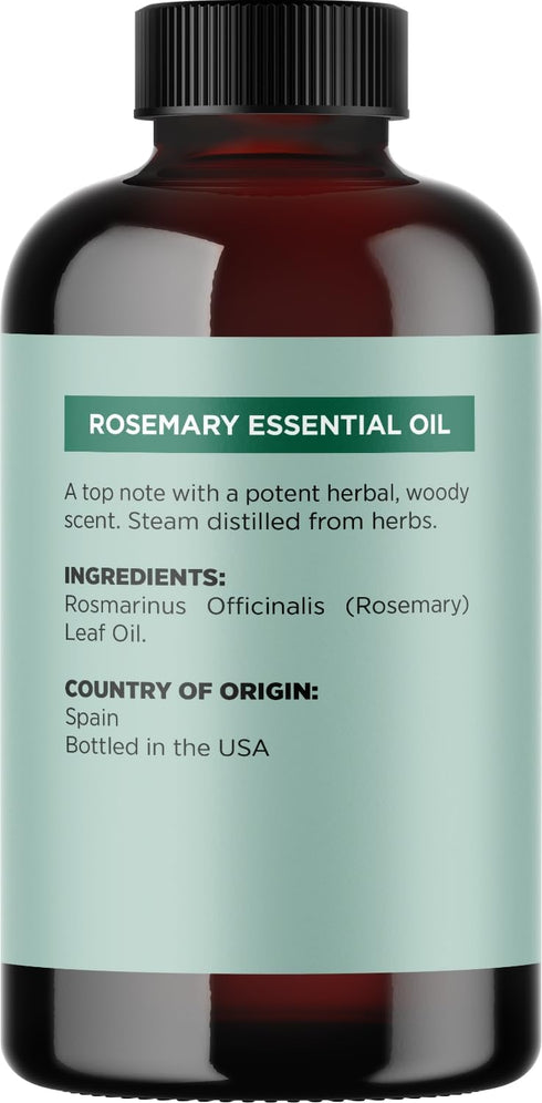 Pure Rosemary Oil - 100% Pure Undiluted Essential Oil with Dropper for Aromatherapy & DIYs - 1 Fl Oz